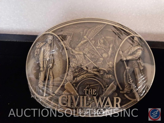 Solid Brass American Fighting Man Limited Edition The Civil War 1861-1865 Belt Buckle No. 779 Marked