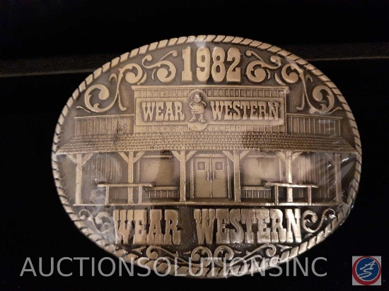 Solid Brass Wear Western Limited Edition Series #2 Belt Buckle No. 129 Marked 1982