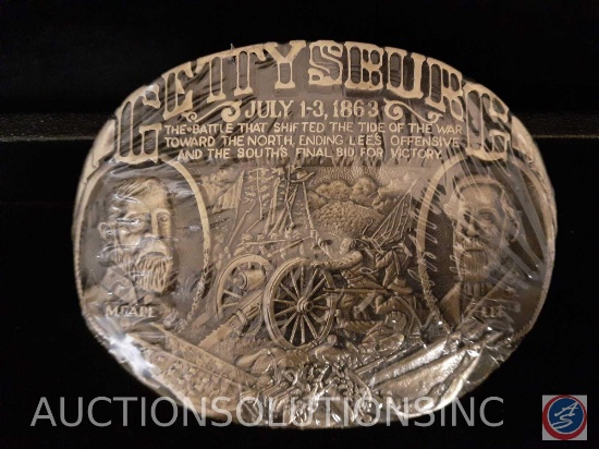 SB Blue Gray Collection Gettysburg July 1-3 1863 Belt Buckle Marked 1983
