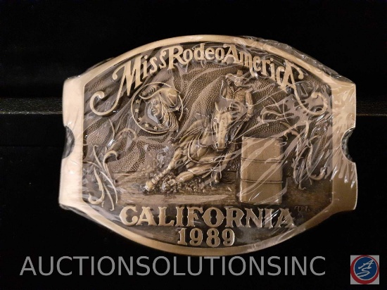 SB Miss Rodeo America California 1989 Belt Buckle