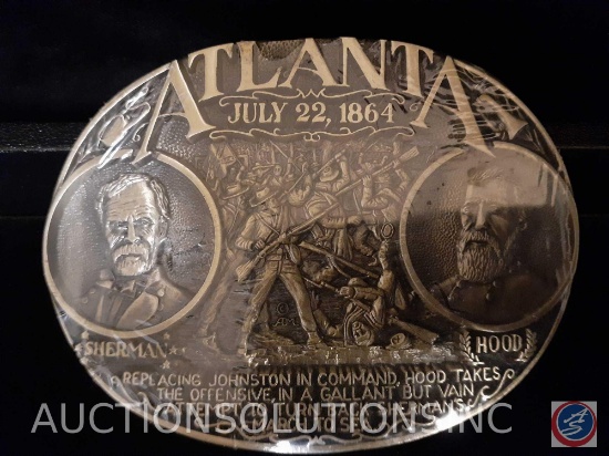 SB Limited Edition Sherman And Hood Atlanta Belt Buckle Marked Sample From 1983