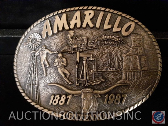 SB Limited Edition Amarillo 1887-1987 Centennial Belt Buckle No. 555