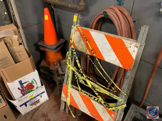 Orange Safety Cones And Barricade
