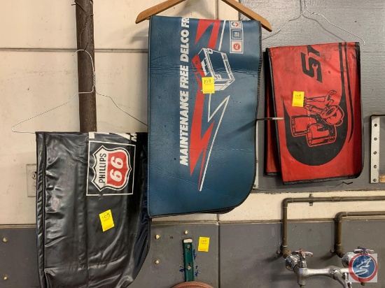3 Fender Covers, Phillips 66, Snap On, And Delco