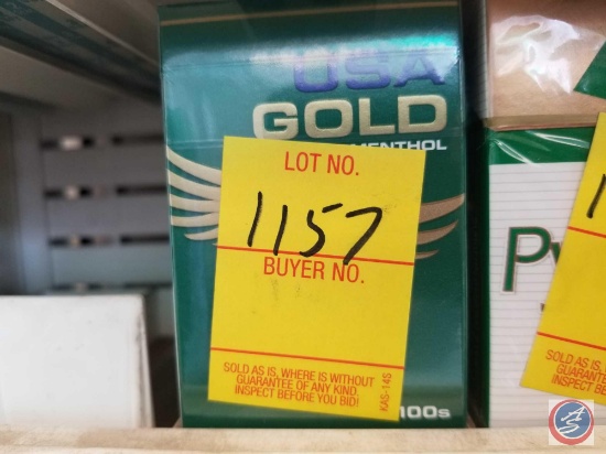 2 Packs Of USA Gold Menthol 100 Cigarettes