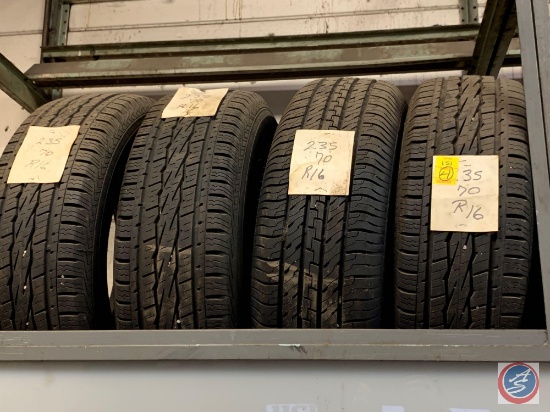 Four Used General 235 70R16 Tires (sold times the money)