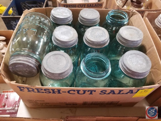 10 Vintage Ball Canning Jars