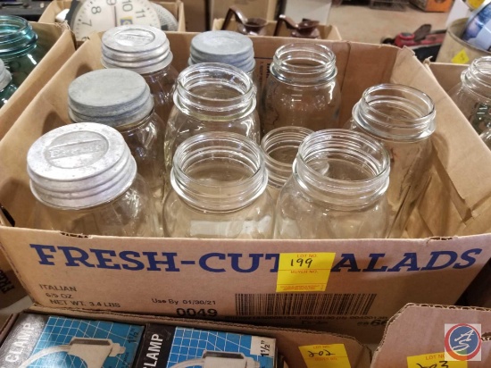 10 Vintage Assorted Canning Jars