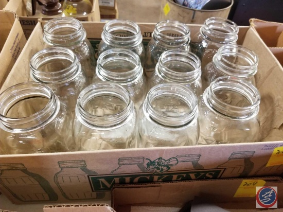 12 Vintage Assorted Canning Jars