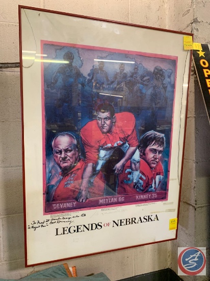 Legends Of Nebraska Signed Poster By Bob Devaney