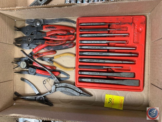 Snap On Punch And Chisel Set And Bluepoint Snap Ring Pliers
