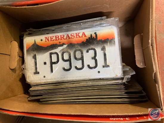 Box Of Assorted License Plates