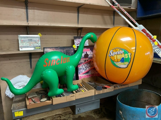 Blow Up Sinclair Dinosaur And Beach Ball