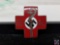 German WWII Medical Doctor DD AC Breast Badge with Snake Wrapped Around a Beaker Marked ''DD AC''
