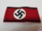 German WWII Waffen SS Shultz Staffel Swastika Arm Band Measuring 9'' Wide by 4 9/16'' Tall with