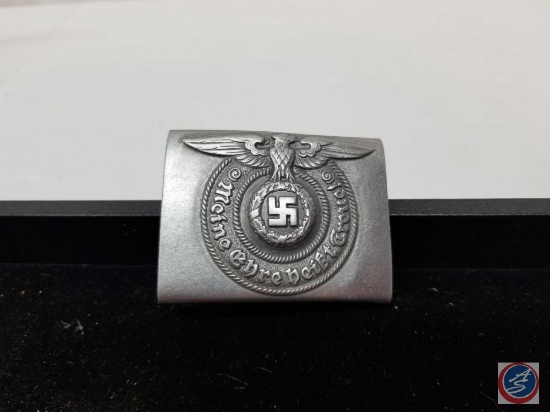 German WWII Waffen SS Enlisted Mans Belt Buckle Marked Meine Ehre Heist Treue...(My Honor is Loyalty