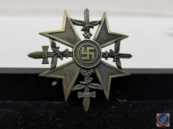 German WWII Condor Legion Bronze Spanish Cross with Swords with Maltese Cross with Swords and Eagles