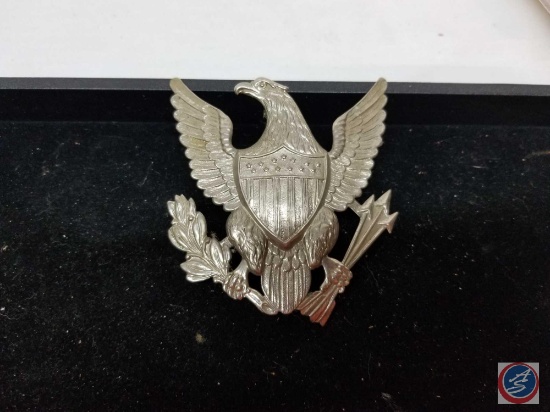 US Indian Army 1880's Military Spike Helmet Eagle Front Plate with Spread Winged Eagle with A Shield