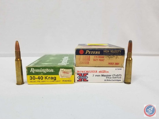 175 Gr. Winchester Super X 7mm Mauser Ammo (20 Rounds), 175 Gr. Peters High Velocity 7mm Mauser Ammo