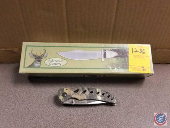 Browning Flip Knife Model NO. 5096D and Whitetail Cutlery Knife Model No. WT-929DS New in Box