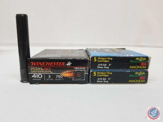 (2) Brenneke USA Magnum .410 Ga. 3'' Shotgun Slug Cartridges (10 Cartridges) and Winchester PDX1