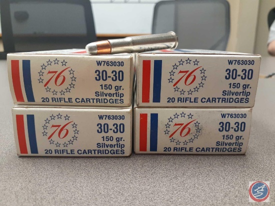{{4X$BID}} 150 Gr. Silvertip Winchester Bicentennial 30-30 Ammo (80 Rounds)