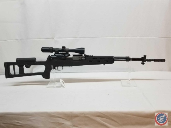 Yugo Model SKS 7.62 X 39 Rifle Semi Auto Rifle with synthetic pistol grip stock and 4-12 x 40 8