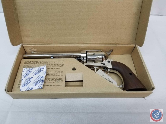 EAA ARMS Model Bounty Hunter Revolver 357 Magnum Single Action Nickel Plate revolver with 7 and 1/2