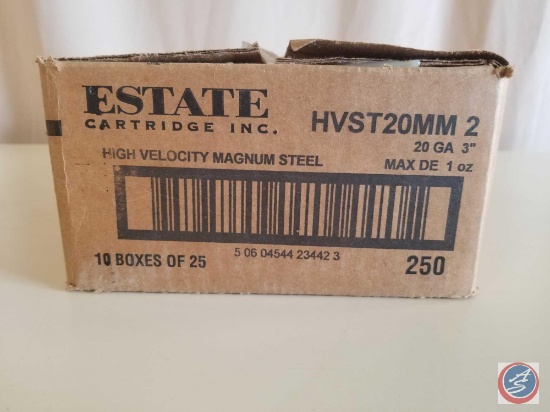 Estate 20 Ga. 3'' High Velocity Steel Magnum Steel Shotgun Shells (250 Shells)