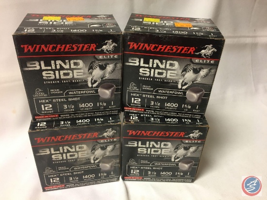 {{4X$BID}} 12 Ga. Winchester Blind Side Waterfowl Hex Steel Shot 3 1/2'' Shotgun Shells (100 Shells)