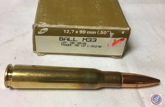 CBC .50 Cal Ball M33 Ammo (10 Rounds)