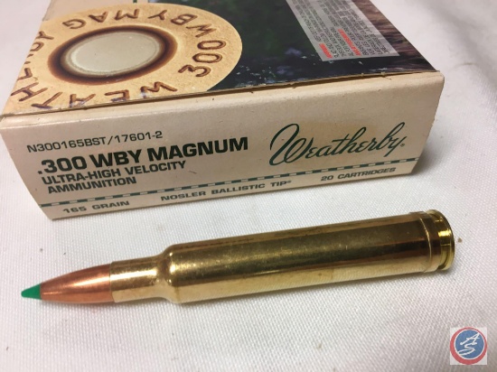 165 Gr. Nosler Ballistic Tip Weatherby .300 WBY Magnum Ammo (20 Rounds)