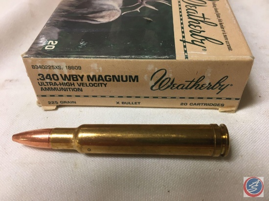 {{2X$BID}} 225 Gr. X Bullet Weatherby .340 WBY Magnum Ammo (40 Rounds)