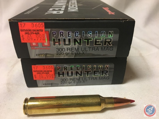 {{2X$BID}} 220 Hornady Precision Hunter 300 Rem Ultra Mag...Ammo (40 Rounds)