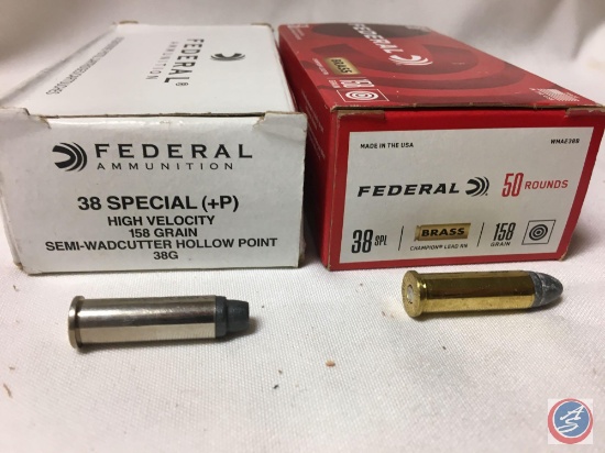 {{2X$BID}} Federal 38 Special (+P) 158 Gr. Semi_Wadcutter...Hollow Point (50 Rounds) and Federal 38