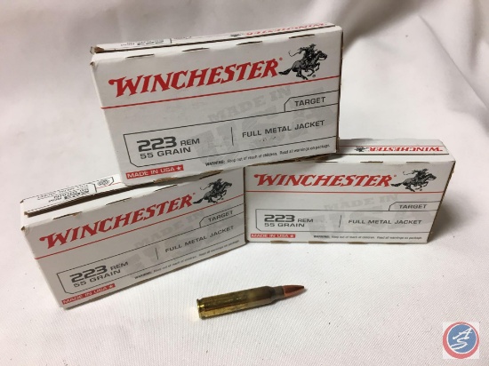 Winchester 223 REM 55 Gr. FMJ (60 Rounds) Ammo