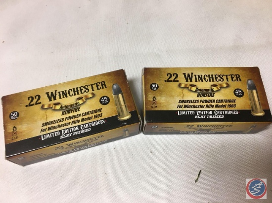 22 Winchester Limited Edition Cartridges ELEY Primed - For Winchester Rifle Model 1903...(100 Rounds