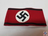 German WWII Waffen SS Shultz Staffel Swastika Arm Band Measuring 9'' Wide by 4 9/16'' Tall with