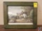 Currier and Ives Going To The Mill Framed Lithograph Measuring 15'' X 12''
