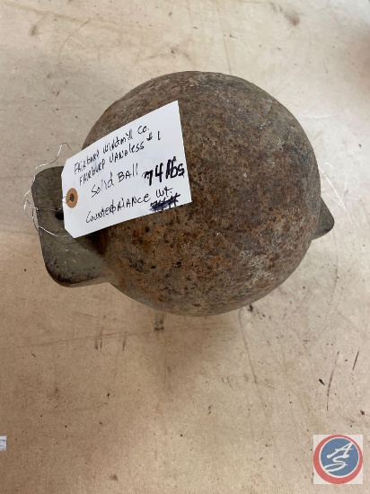 Fairbury Windmill Co vaneless solid ball counterbalance weight 74lbs...