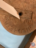 Hildreth Iron Works Success, Wood Vaneless Counterbalance Weight From Hildreth, NE, Weighs 37 lbs