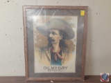 A. Hoen and Company Framed Poster of Col. W.F. Cody AKA Buffalo Bill Measuring 24'' X 30''