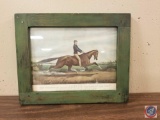 Currier and Ives The Celebrated Horse Dexter The King Of The Turf Framed Lithograph Measuring 15'' X