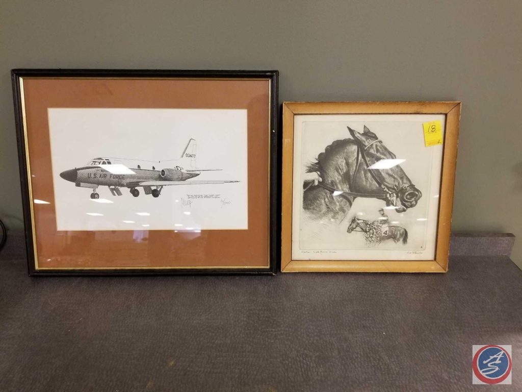Vintage Etching Titled Citation Triple Crown Winner Signed R H Palenske Measuring 14 X 14 And Art Antiques Collectibles Collectibles Online Auctions Proxibid