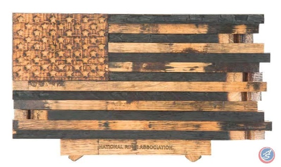 Barrel Wood American Flag Designed to honor our country?s history, display this piece of patriotism