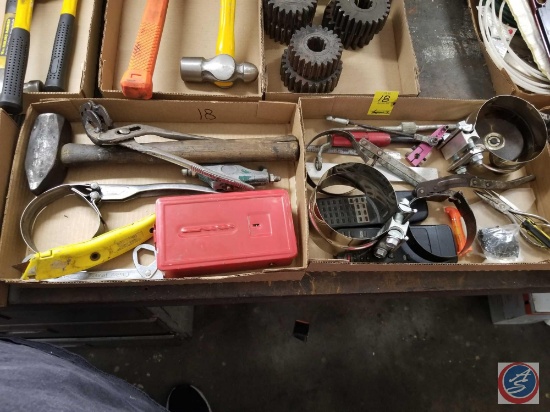 Filter Wrenches, Piston Ring Compressors, Scraper, Drill Bit Set, Stanley Razor, Pneumatic Air