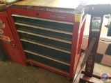 Craftsman Five Drawer Tool Cart on Casters Measuring 42 1/2'' X 18'' X 33 1/2''
