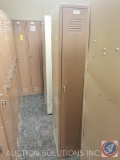 Section of Six Lockers Measuring 72'' X 18'' X 72'' {{CONDITIONS VARY}}