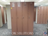 Section of Four Lockers Measuring 48'' X 18'' X 72'' {{CONDITIONS VARY}}