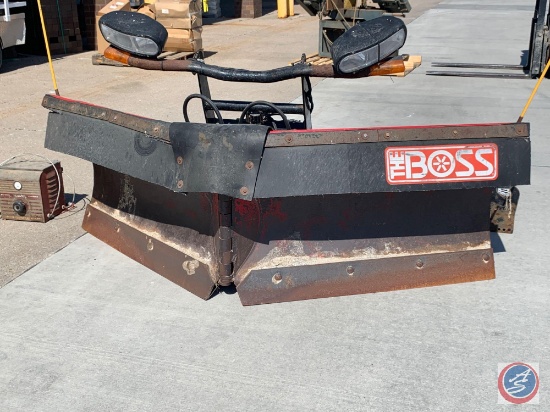 Boss 8 foot 2 inch Power V snow plow with cab controls and 2008-2016 F250 and F350 mounts. S/N;